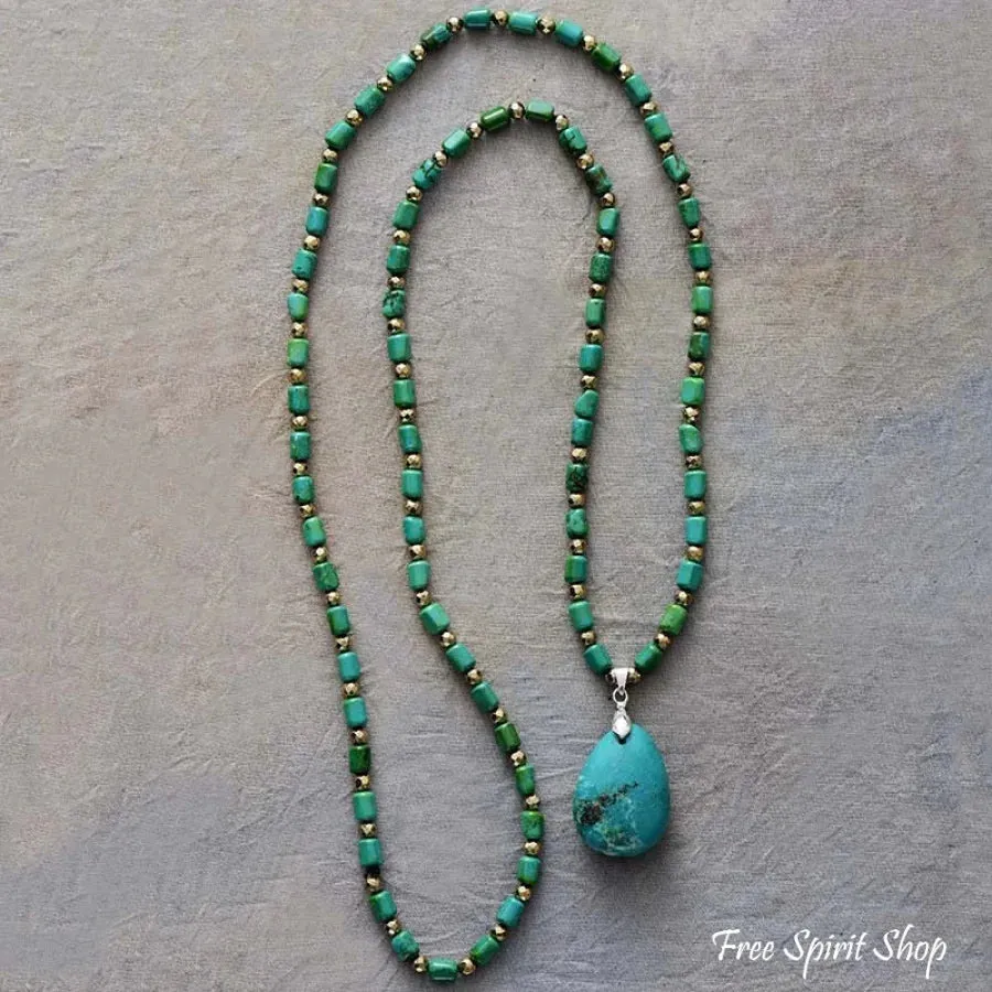 Handcrafted Green Turquoise Necklace