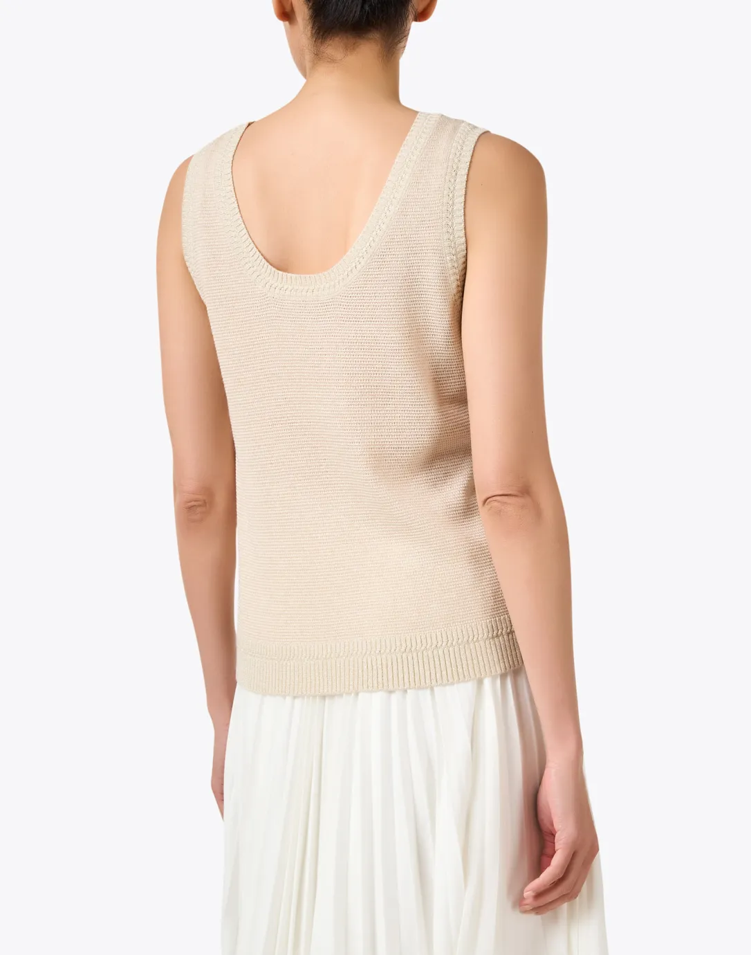 Heidi Beige Sleeveless Sweater