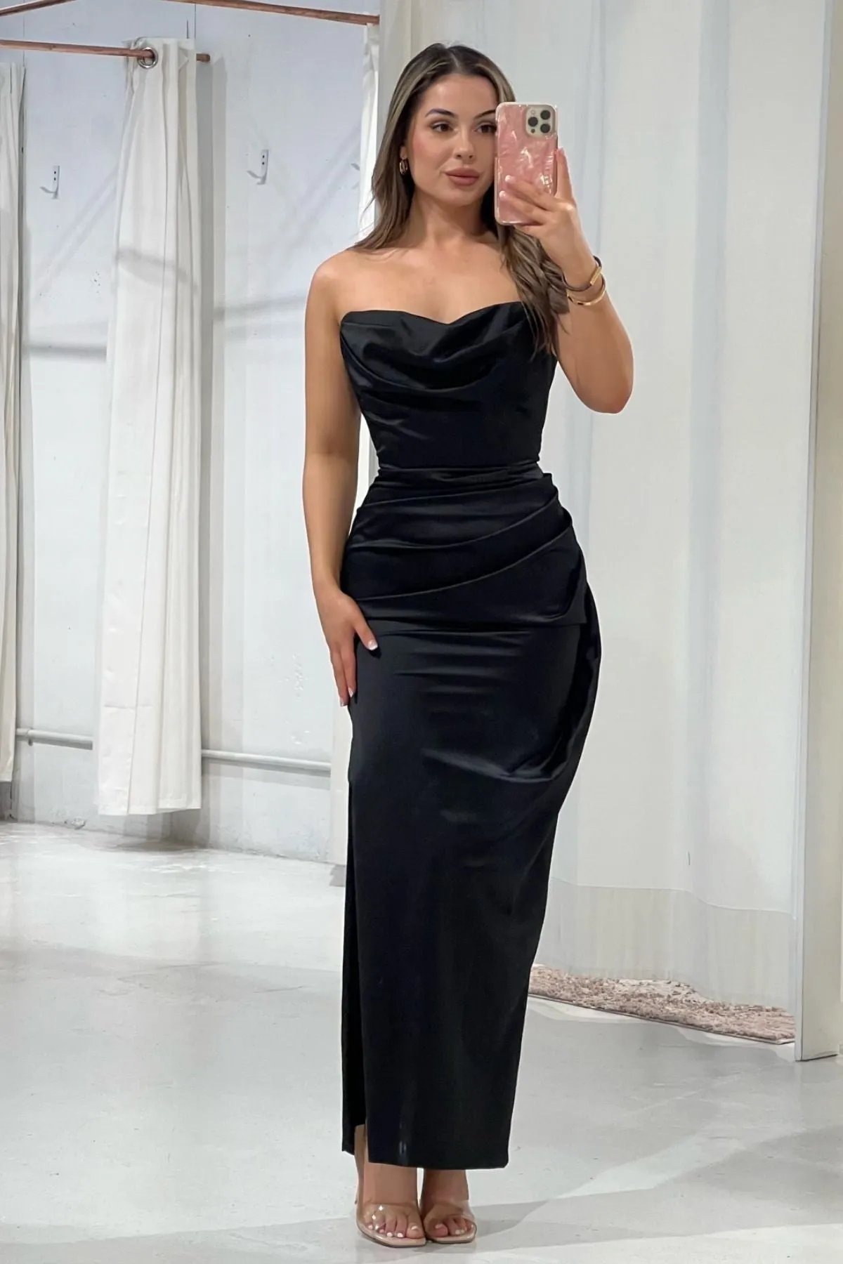 HOUSE OF CB Adrienne Corset Maxi - Black - RRP $419 - Buy now