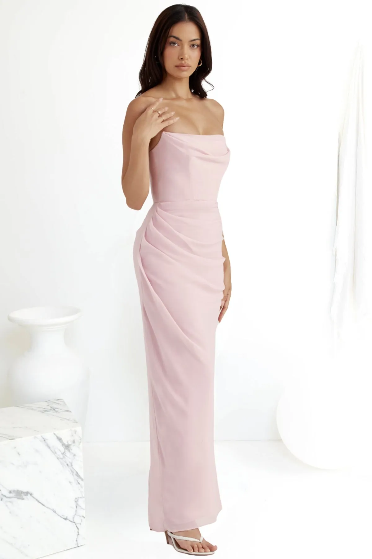 HOUSE OF CB Adrienne Pink Corset Dress