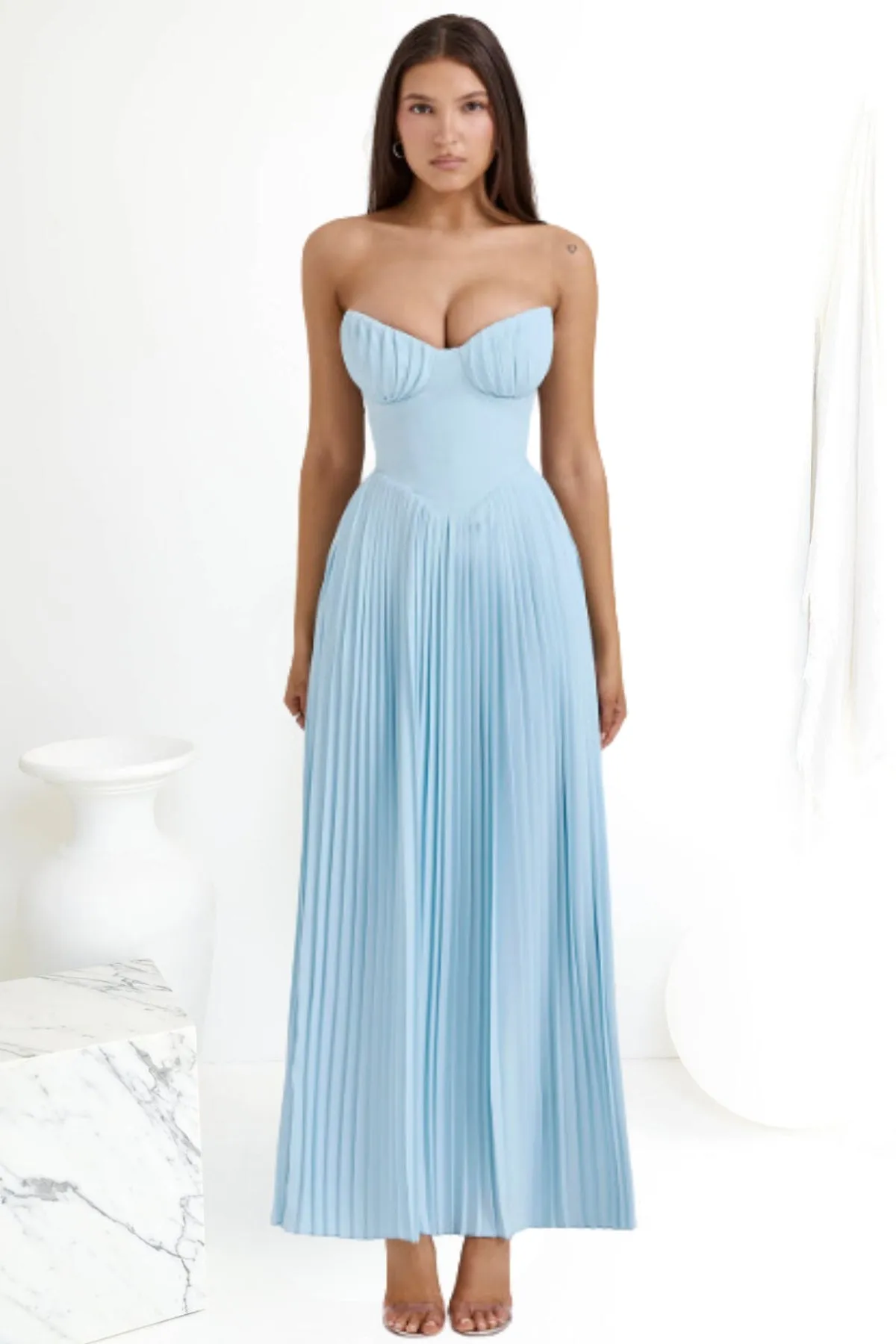 House Of CB Marcella Maxi Dress, Ocean Blue