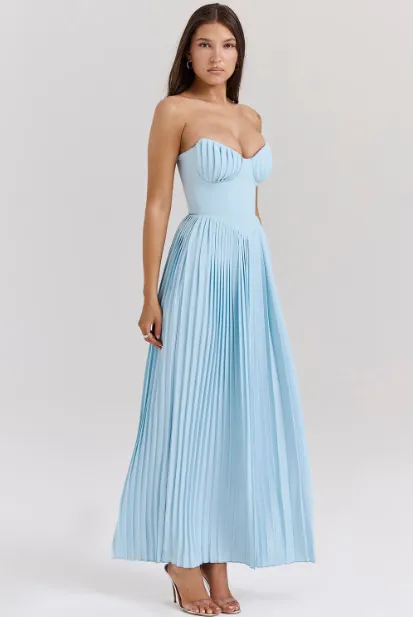 House Of CB Marcella Maxi Dress, Ocean Blue