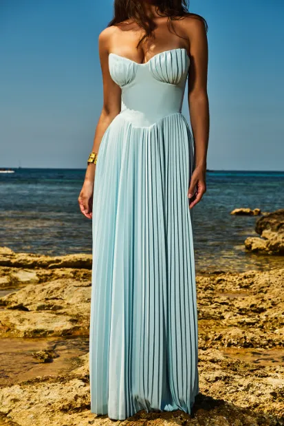 House Of CB Marcella Maxi Dress, Ocean Blue