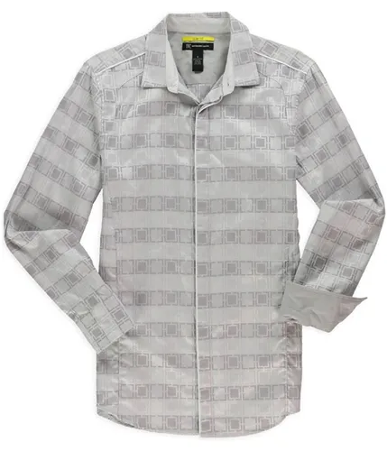 I-N-C Mens Retro Slim Fit Button Up Shirt