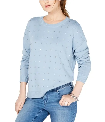 I-N-C Womens Pearl Rhinstone Knit Sweater