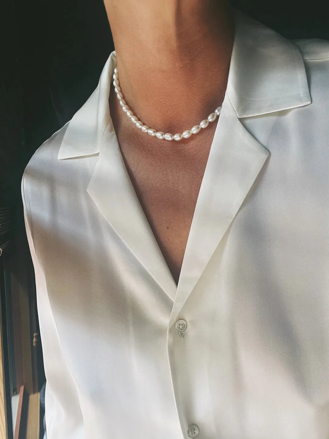 Inez Pearl Choker Necklace