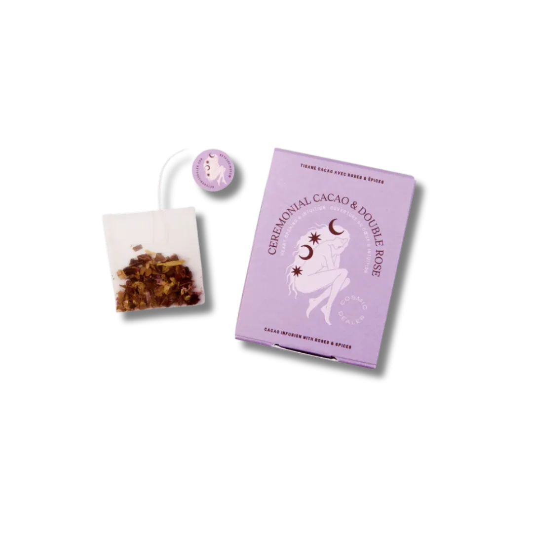 Intuition - Ceremonial Cacao & Double Rose | Herbal Tea Sachets