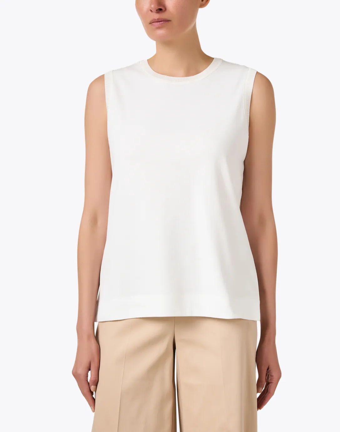 Ivory Cotton Tank Top