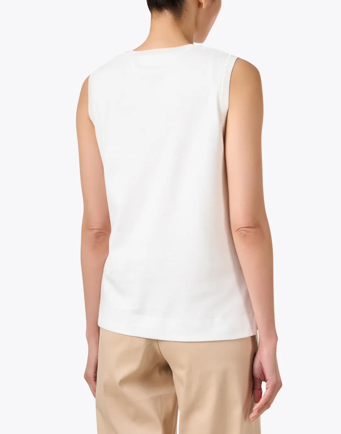 Ivory Cotton Tank Top