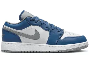 jordan 1 low true blue gs shoes