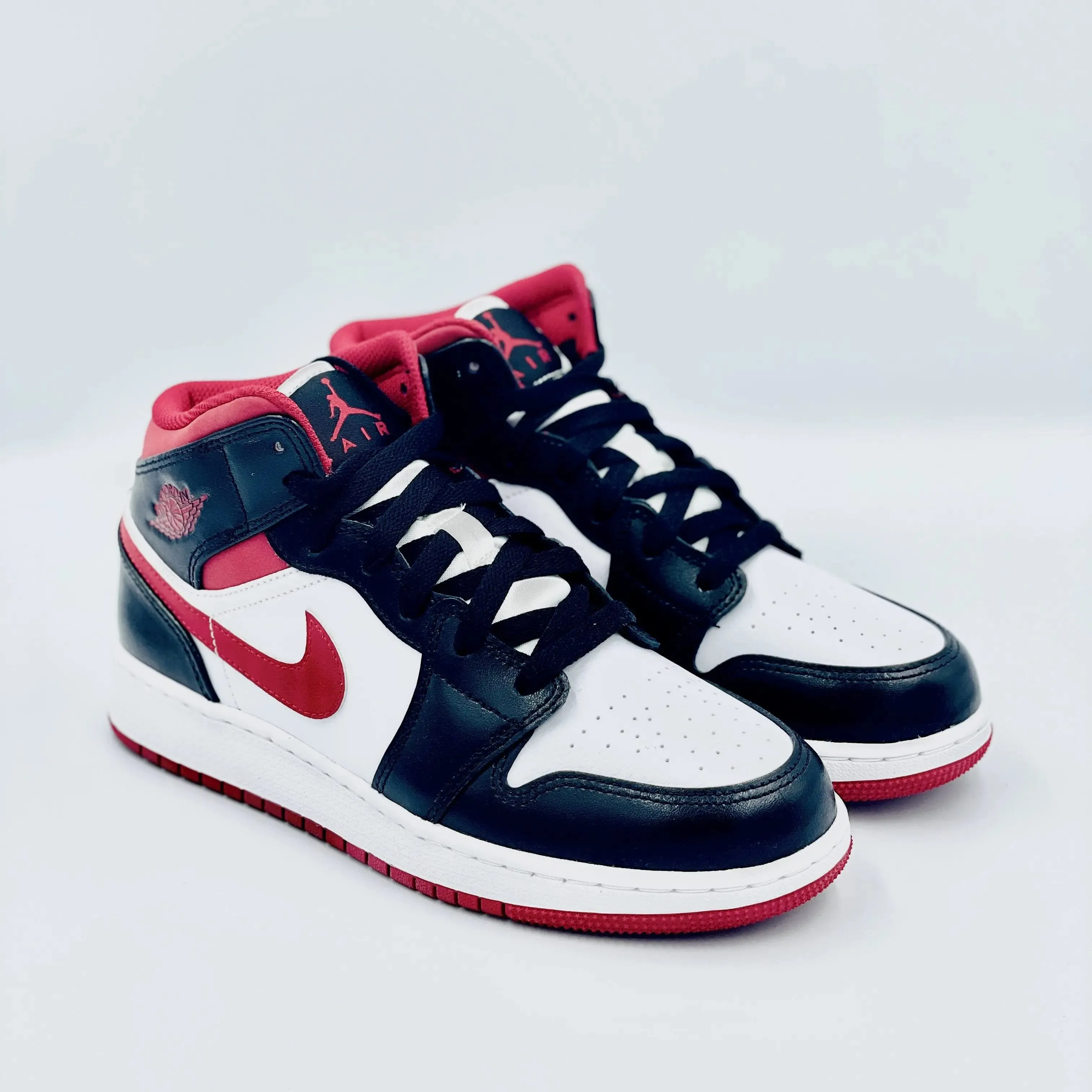 Jordan 1 Mid Gym Red Black White Shoes