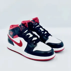 Jordan 1 Mid Gym Red Black White Shoes