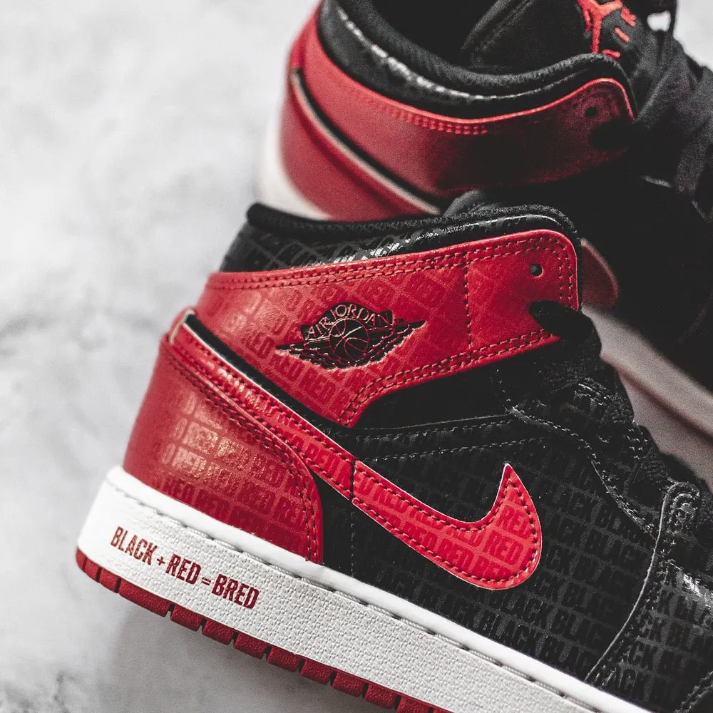 Jordan 1 Mid SS Bred (GS) - Shop now