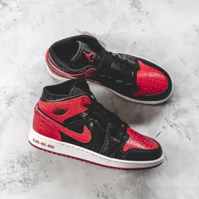 Jordan 1 Mid SS Bred (GS) - Shop now