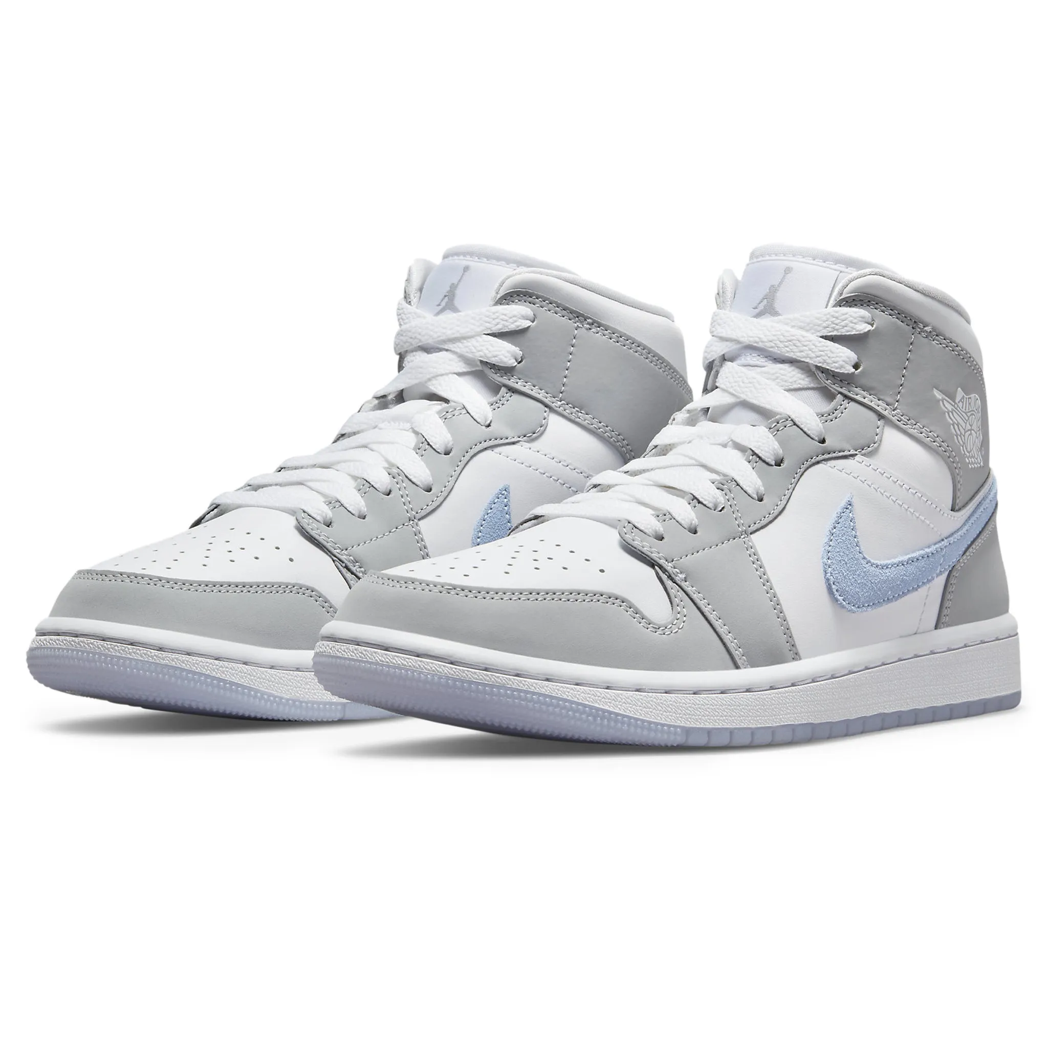 Jordan 1 Mid Wolf Grey Blue (Women's) - Shop Now