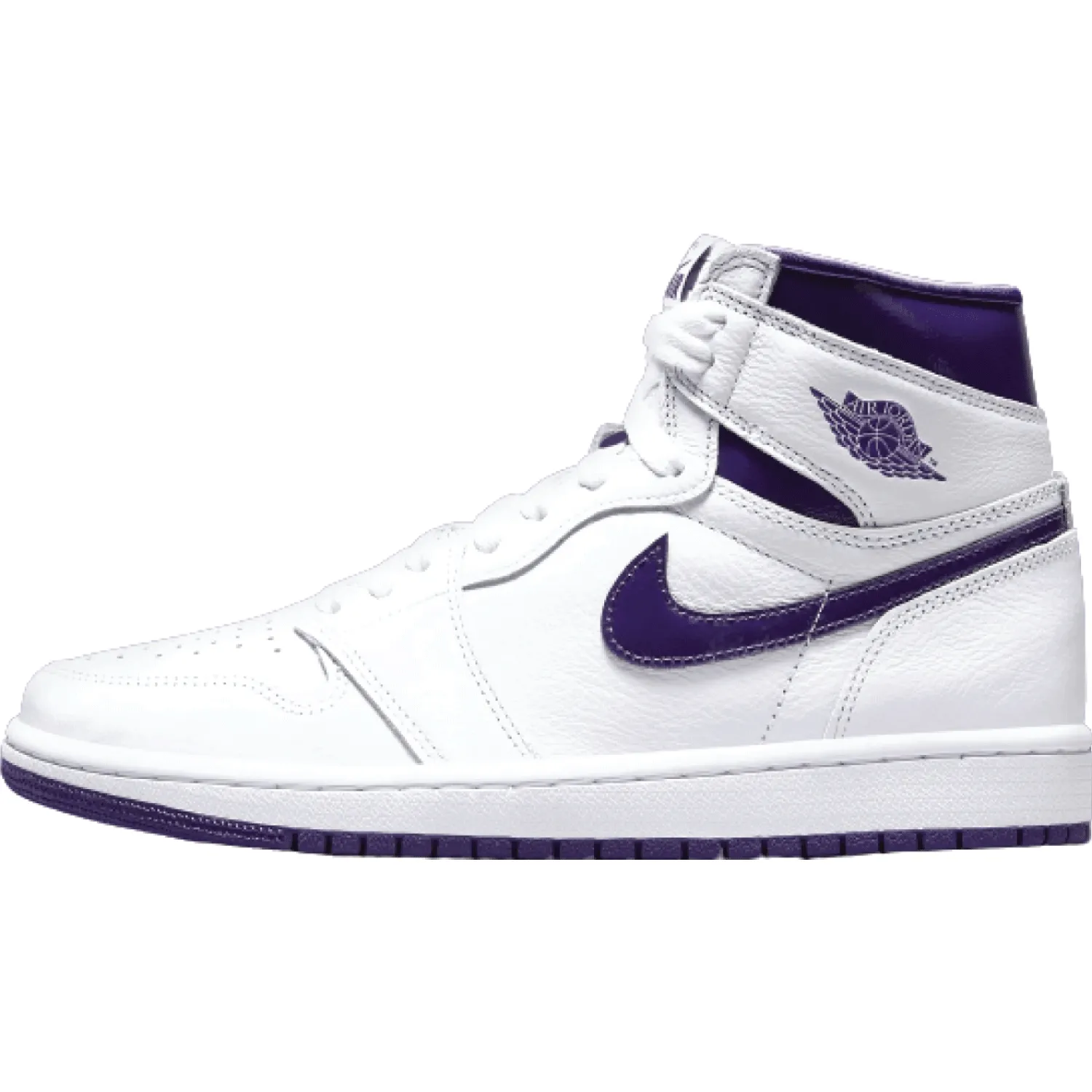 Jordan 1 Retro High OG White and Court Purple for sale