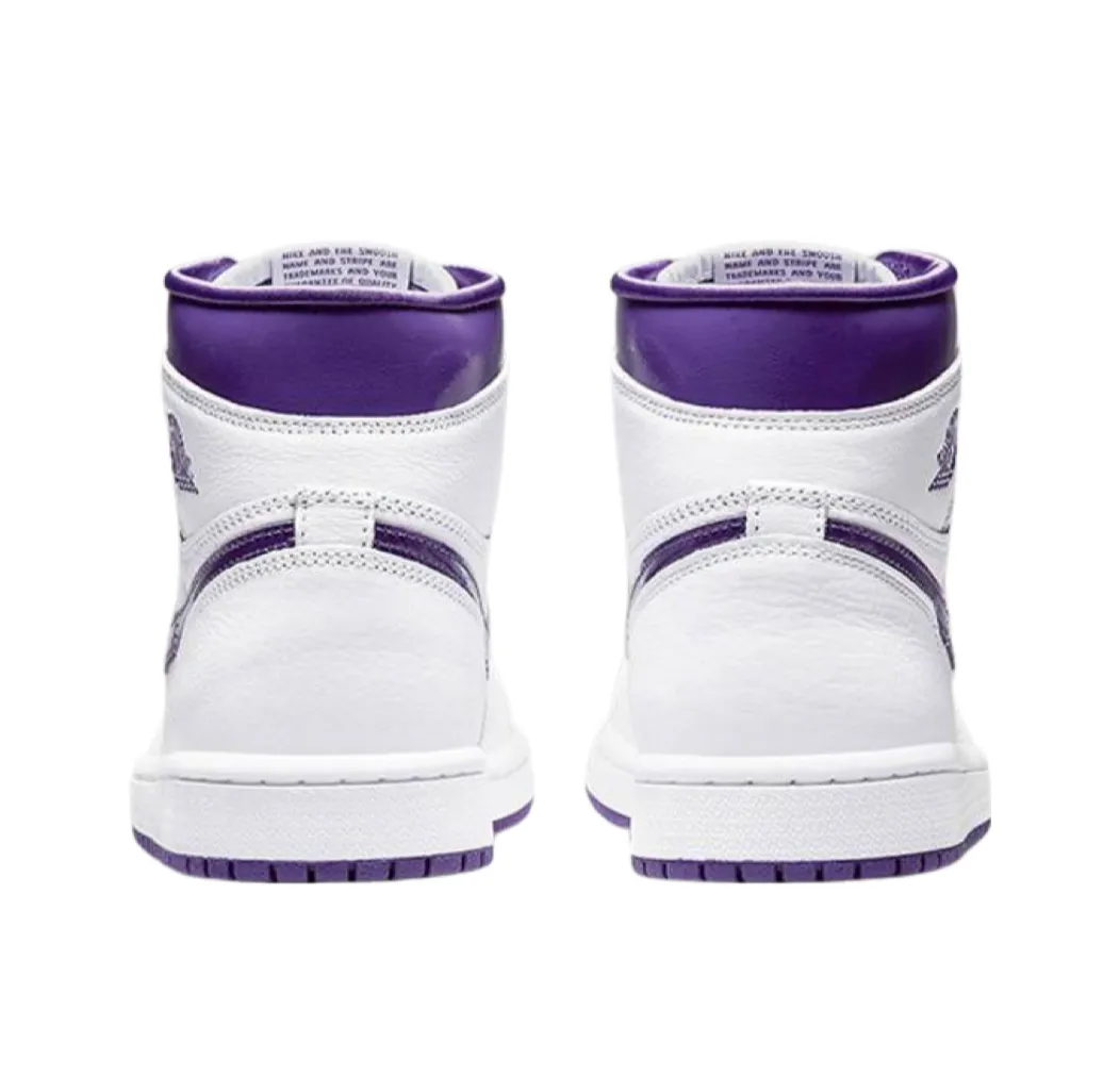 Jordan 1 Retro High OG White and Court Purple for sale