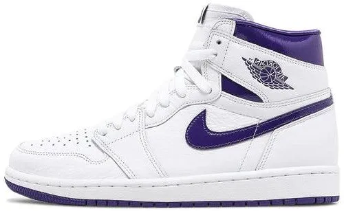 Jordan 1 Retro High OG White and Court Purple for sale