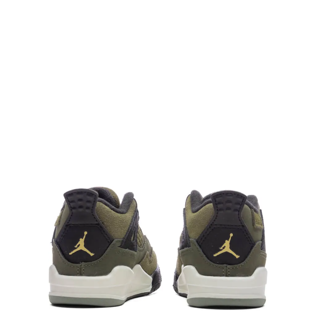 Jordan 4 Retro SE Craft Toddler Shoes - Olive/Vanilla/Khaki