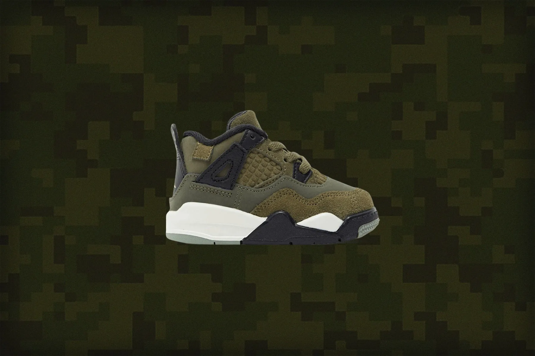 Jordan 4 Retro SE Craft Toddler Shoes - Olive/Vanilla/Khaki