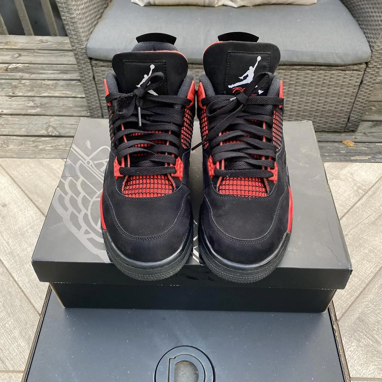 Jordan Men's Black and Red Trainers