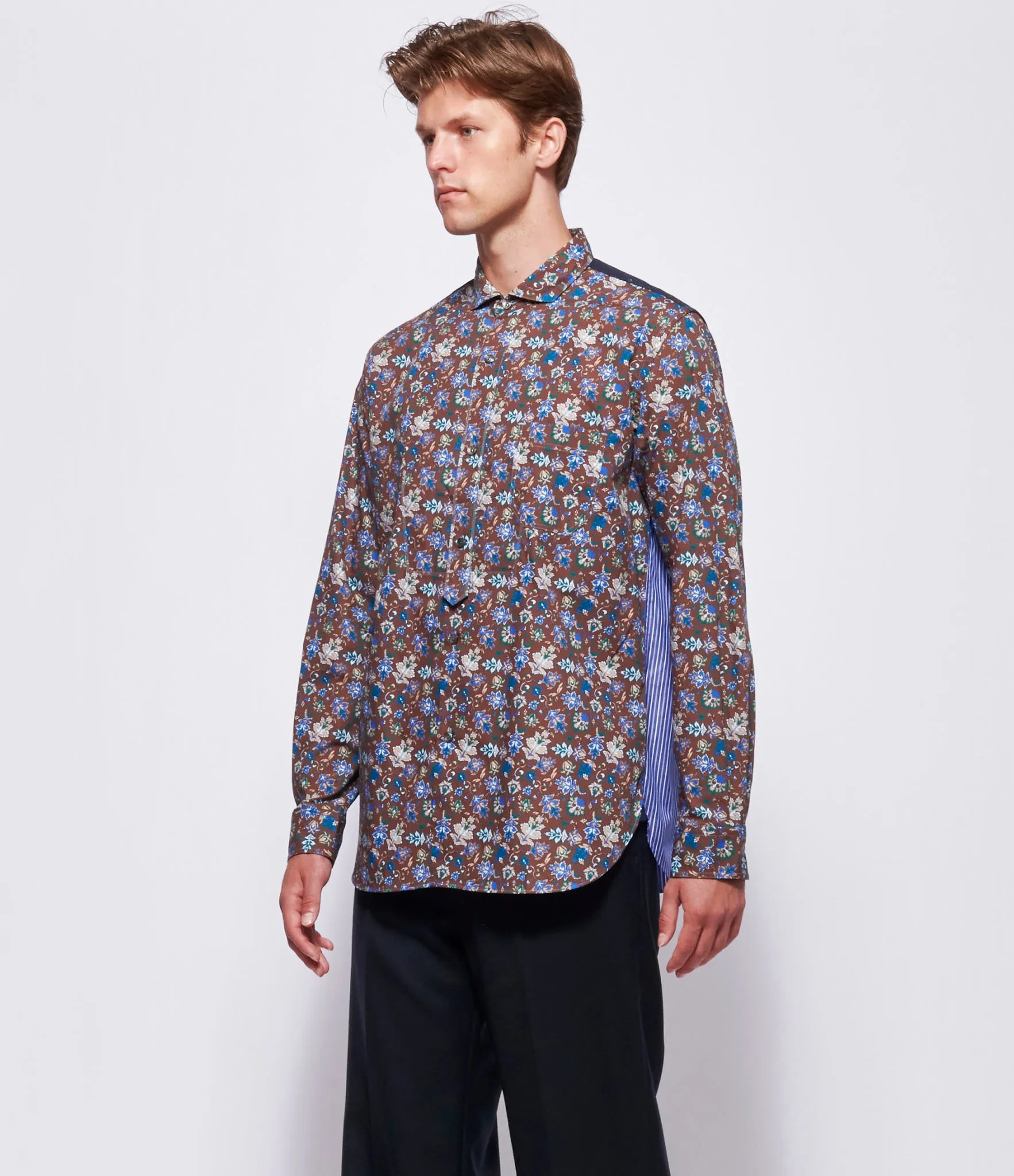 Junya Watanabe Man Baroque Leaf Print Shirt