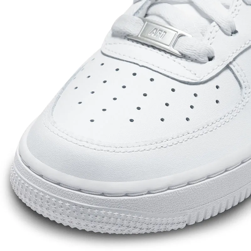 Kid's Air Force 1 White/White/White - Grade School Air Force 1 White Shoes