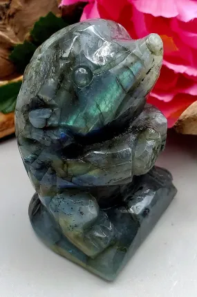 Labradorite Mole Sculpture