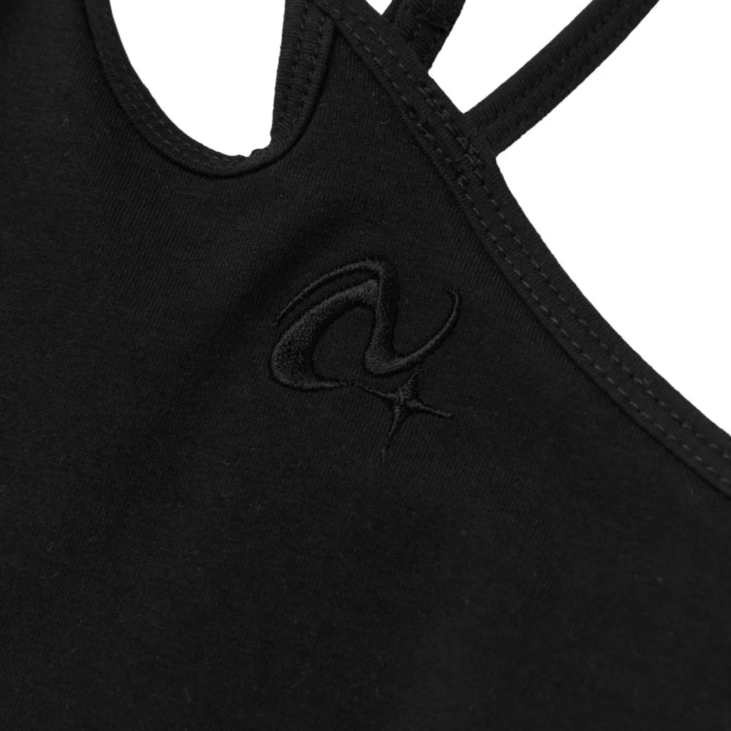 Lace-up Sleeveless Cotton Logo Street Style Plain - NERDY