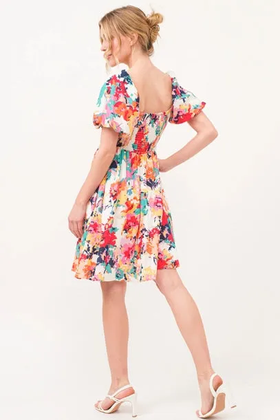 Lauren Floral Print Mini Dress