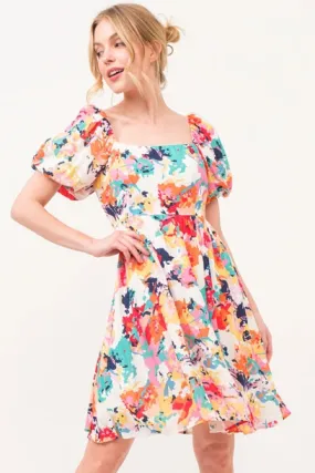 Lauren Floral Print Mini Dress