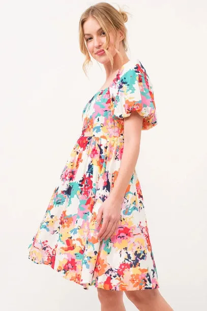 Lauren Floral Print Mini Dress