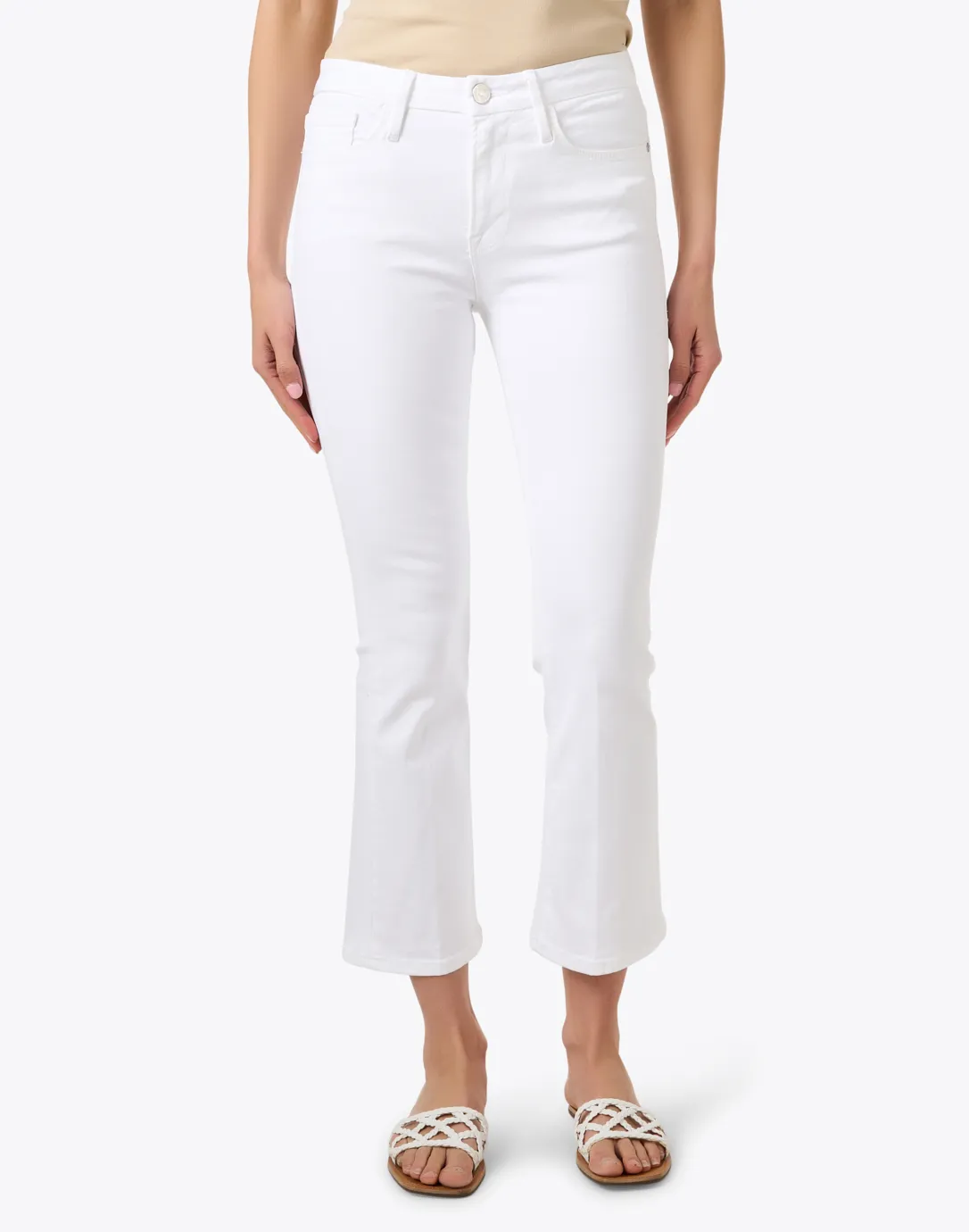 Le Crop White Bootcut Jean 