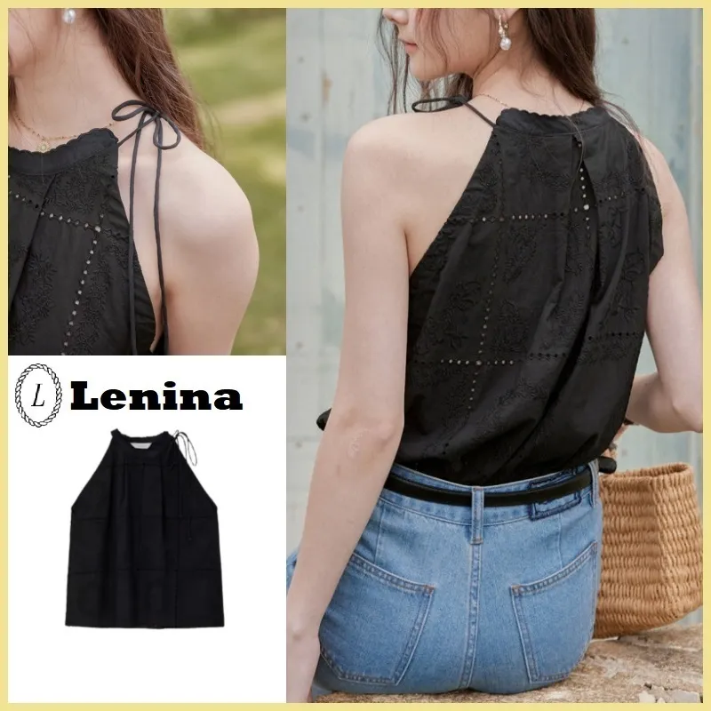 Lenina Casual Lace-up Party Sleeveless Cotton Lace