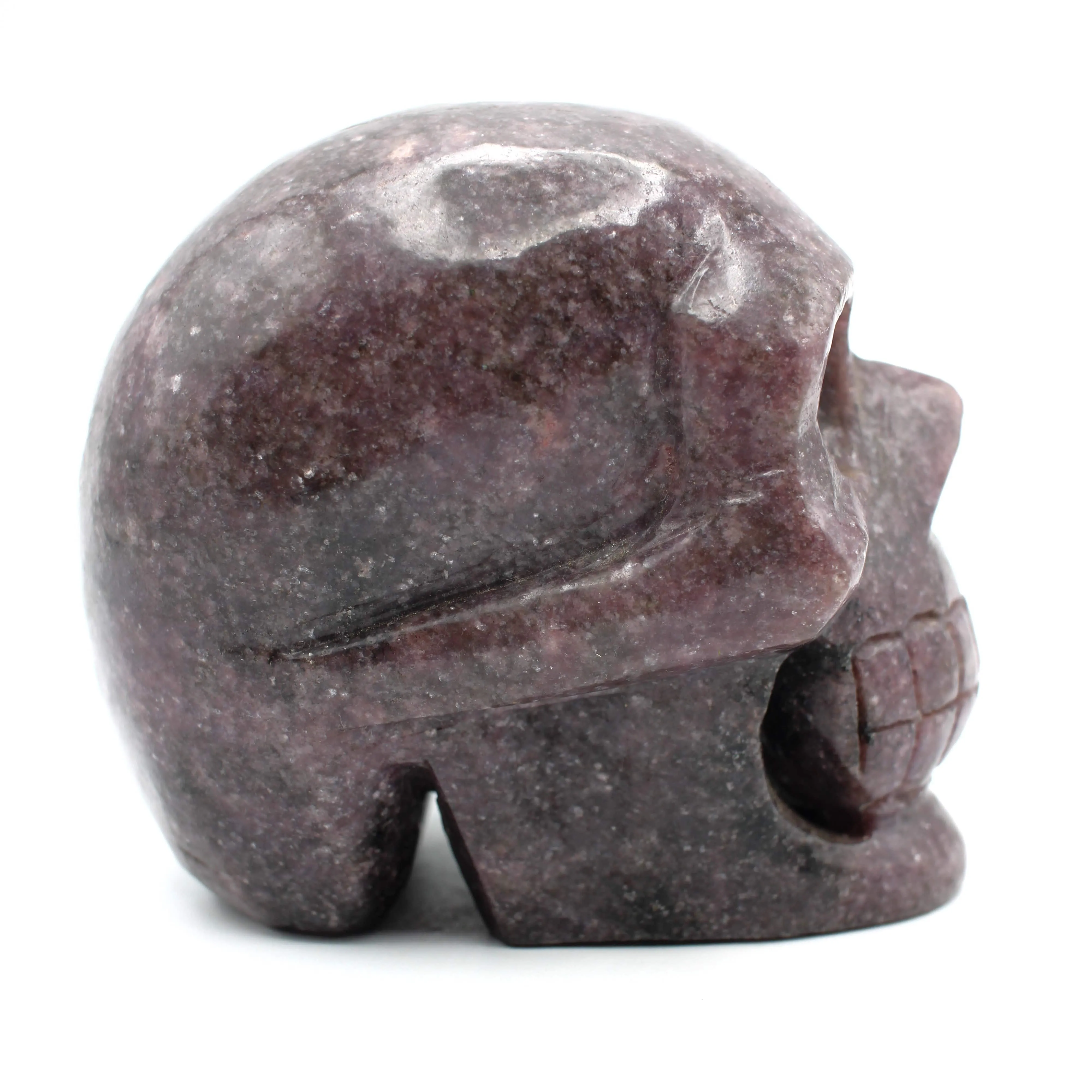 Lepidolite Crystal Skull Sculpture