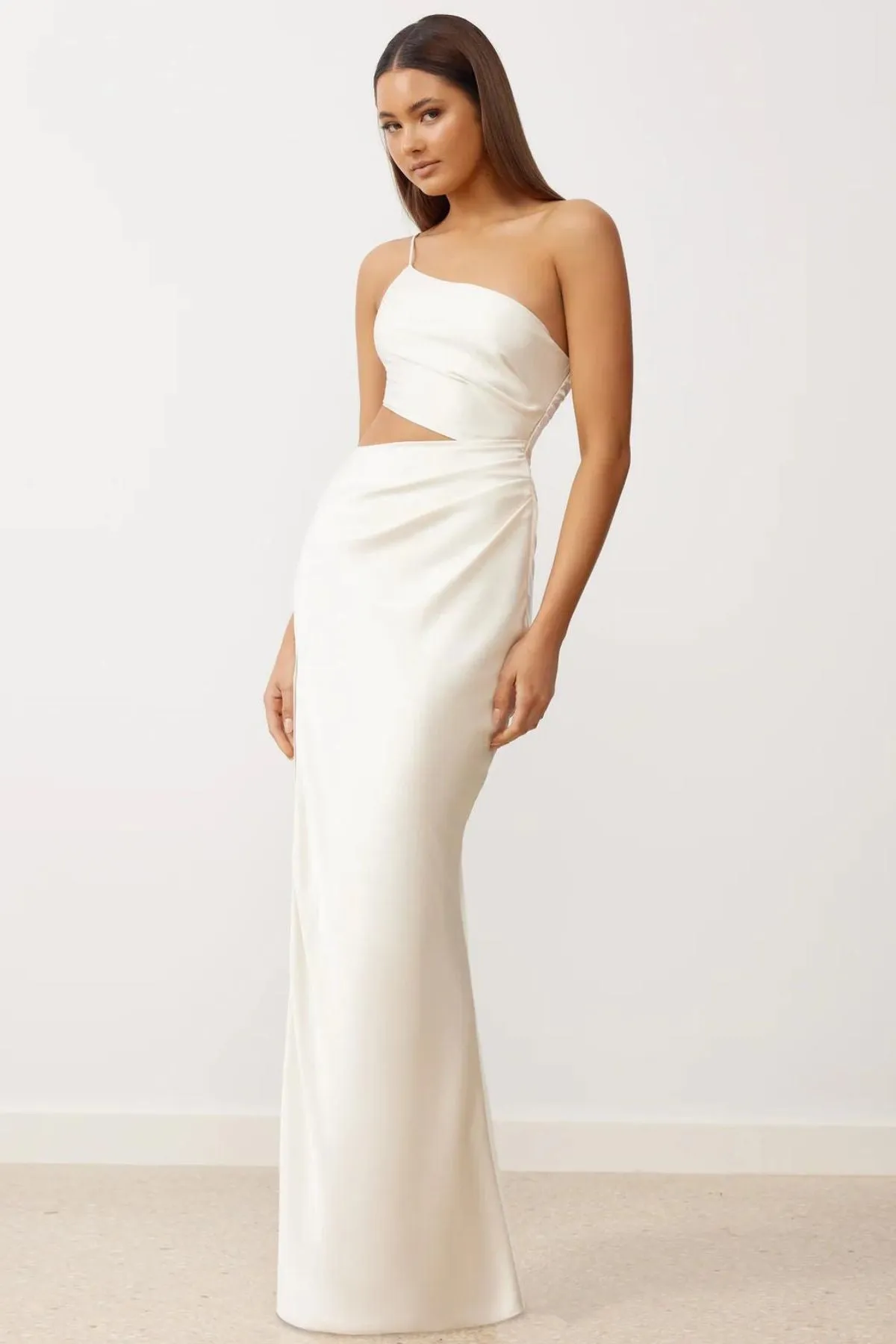 Lexi Delta Dress Oyster White $349