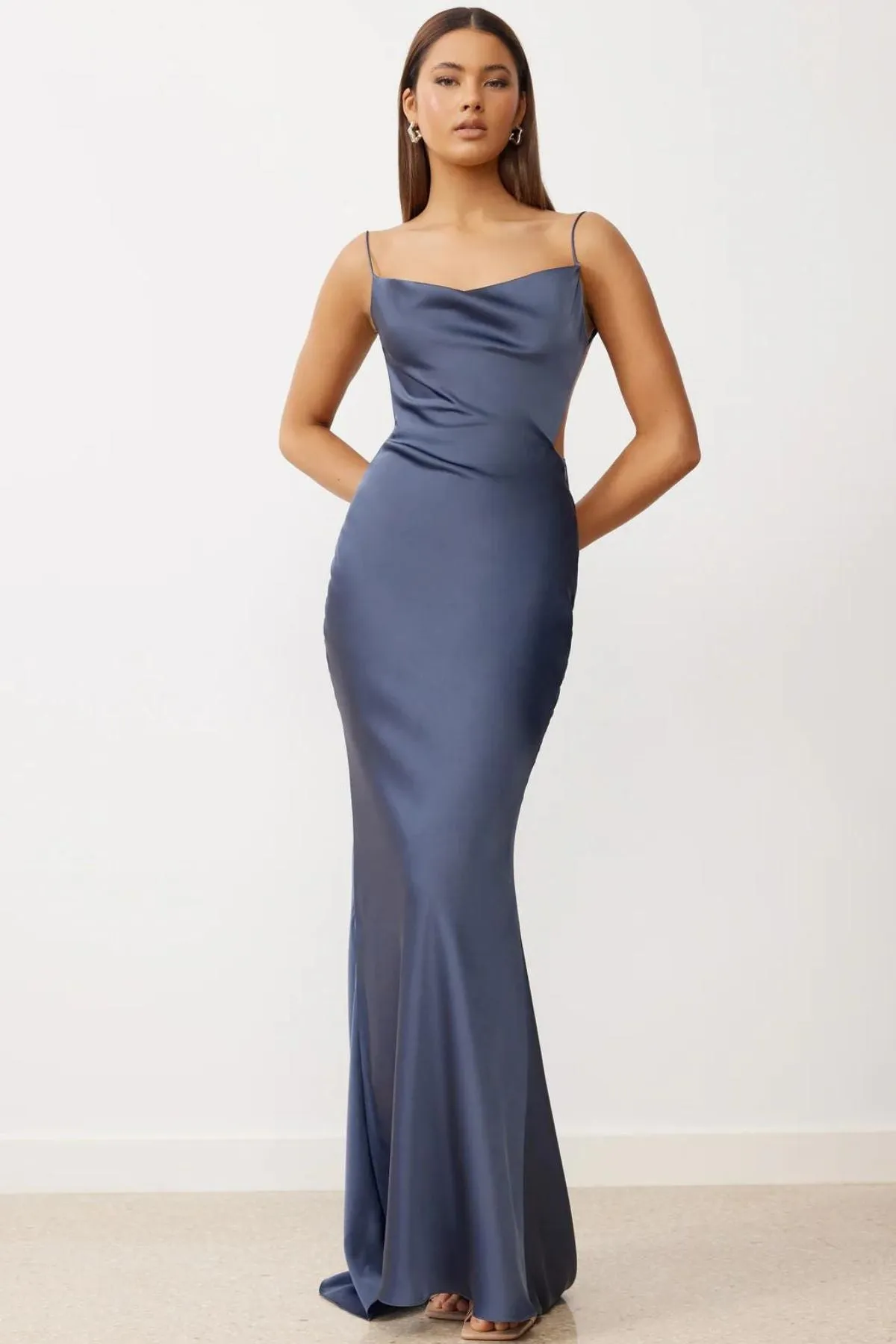 LEXI Dune Dress Slate Blue on Sale