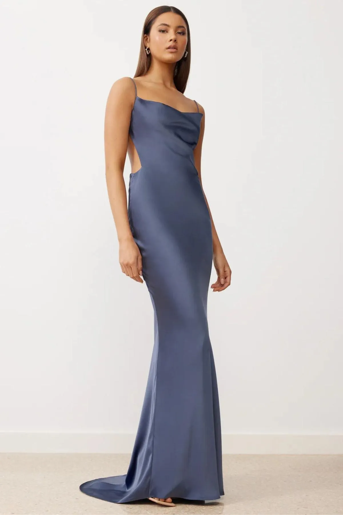 LEXI Dune Dress Slate Blue on Sale