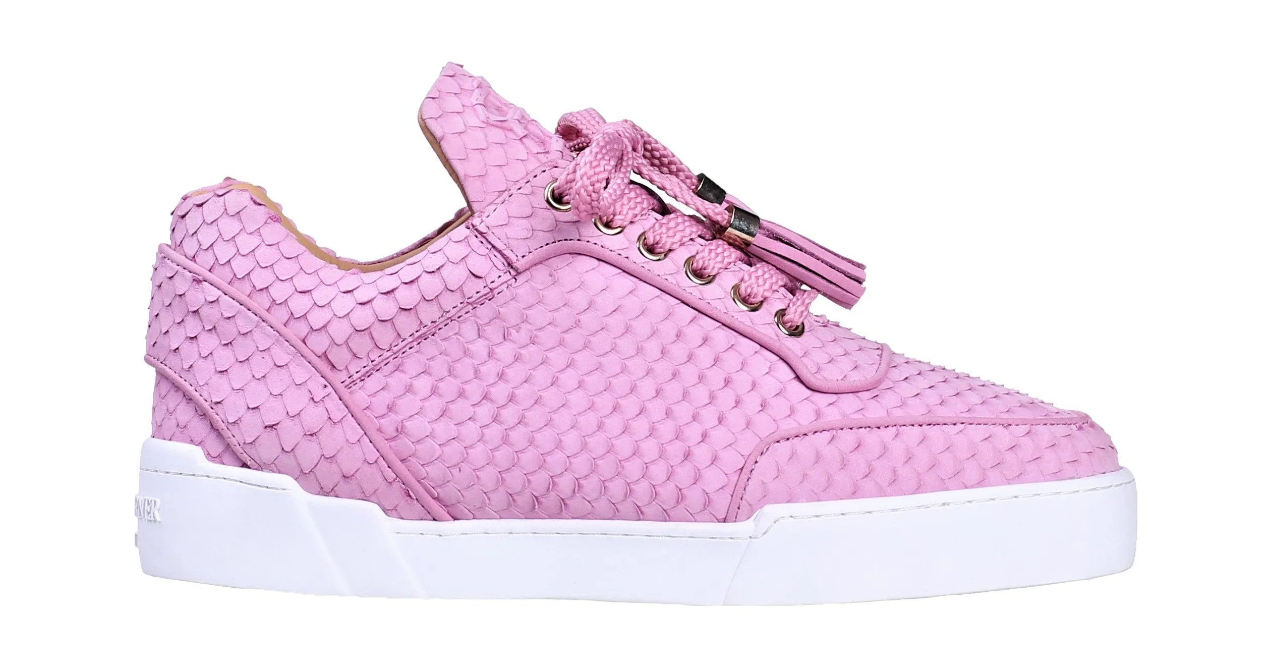 Light Pink Cobra Cut Women's Low-Top Sneakers