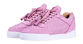 Light Pink Cobra Cut Women's Low-Top Sneakers