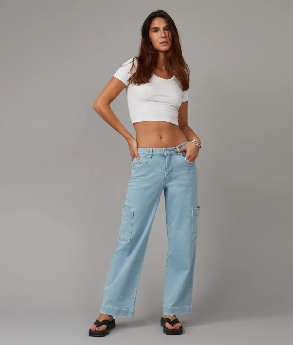 Lola Pheonix jeans, mid-rise wide-leg cargo