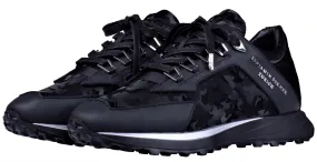 LOW-TOP black reflective camouflage running shoes