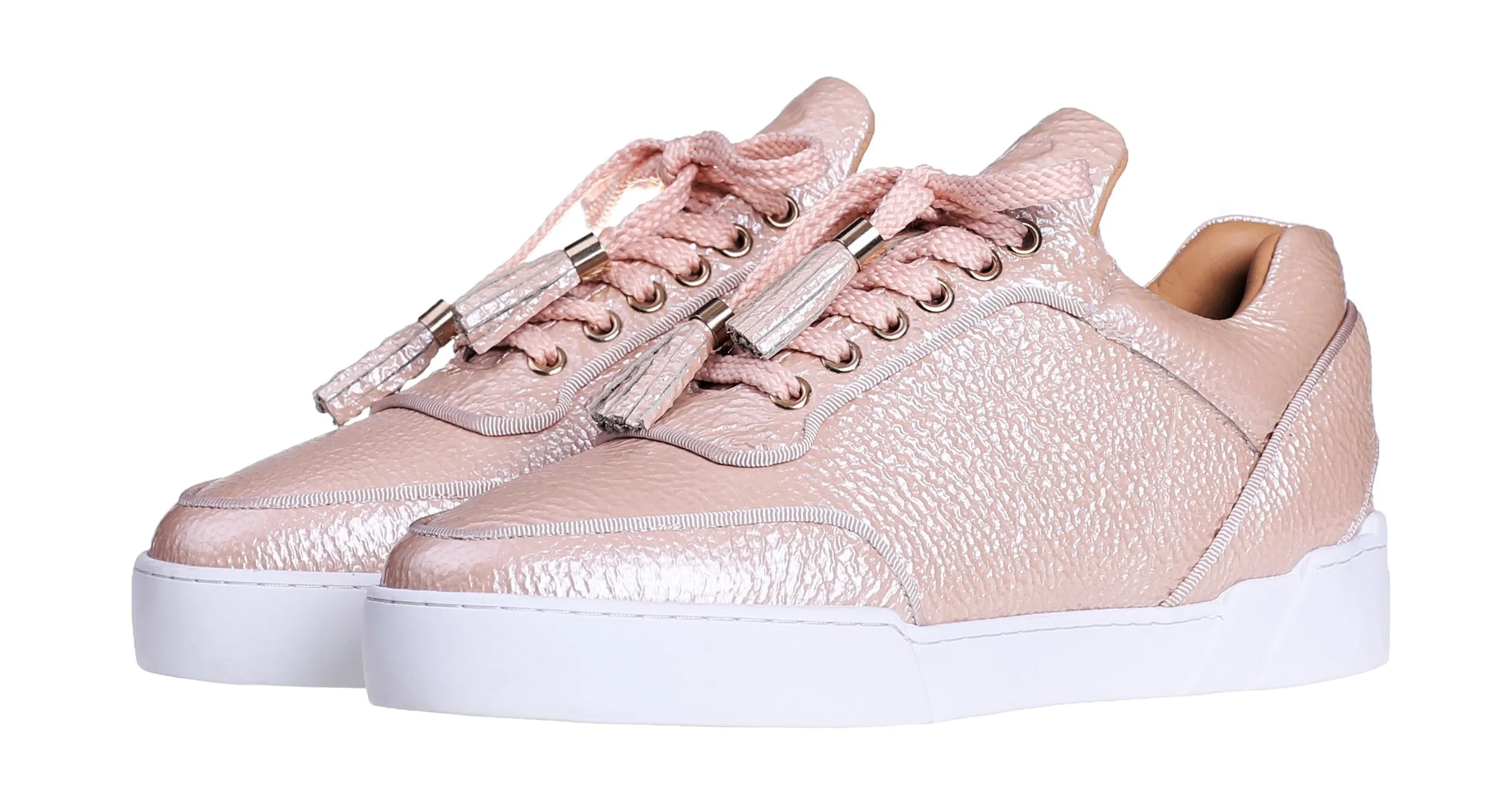 Low-Top Champagne Patent Women's Shoes