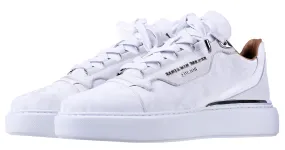 Low-Top Women's BNJ RAPHAEL White Reflective Camouflage Calfskin Shoes