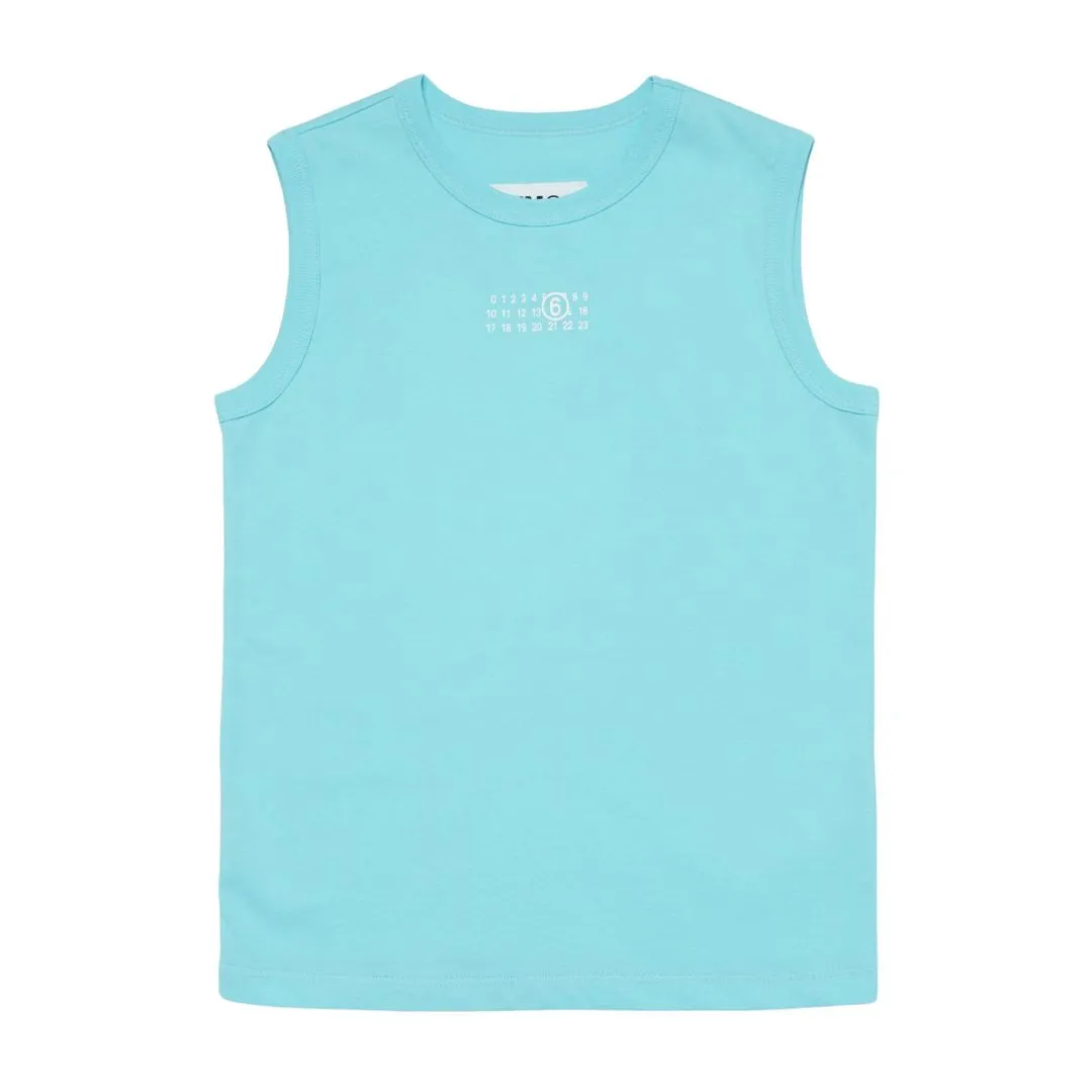 Maison Margiela T-Shirt Logo Tank Blue