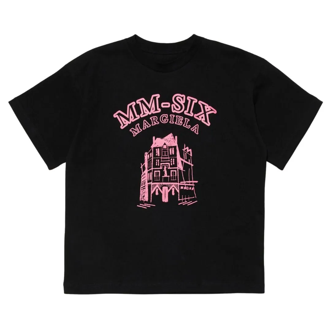 Maison Margiela T-Shirt Mm Six Black Pink