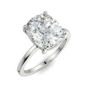 “Marni” Cushion Elongated Solitaire Engagement Ring 