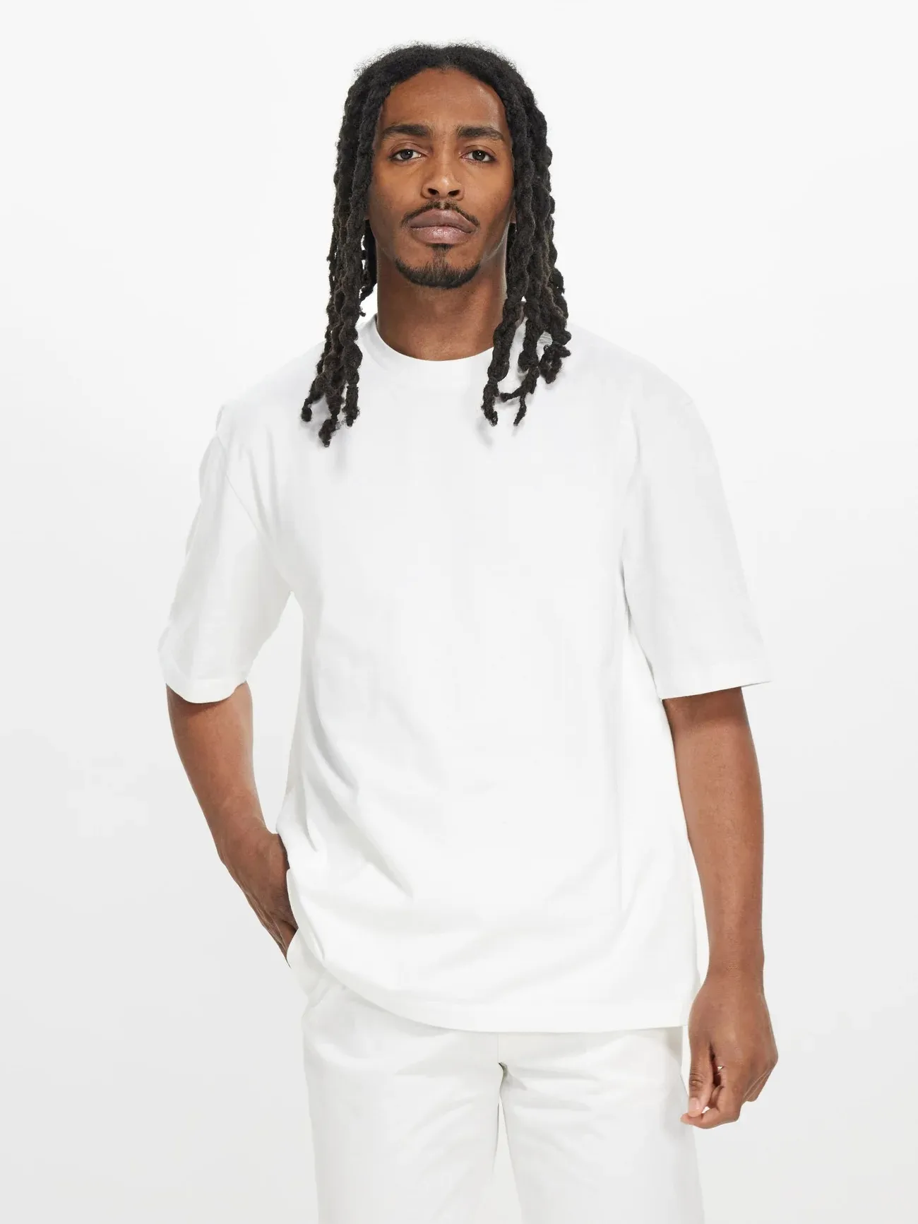 MARNI  |White bio cotton oversized T-shirt with Marni patches