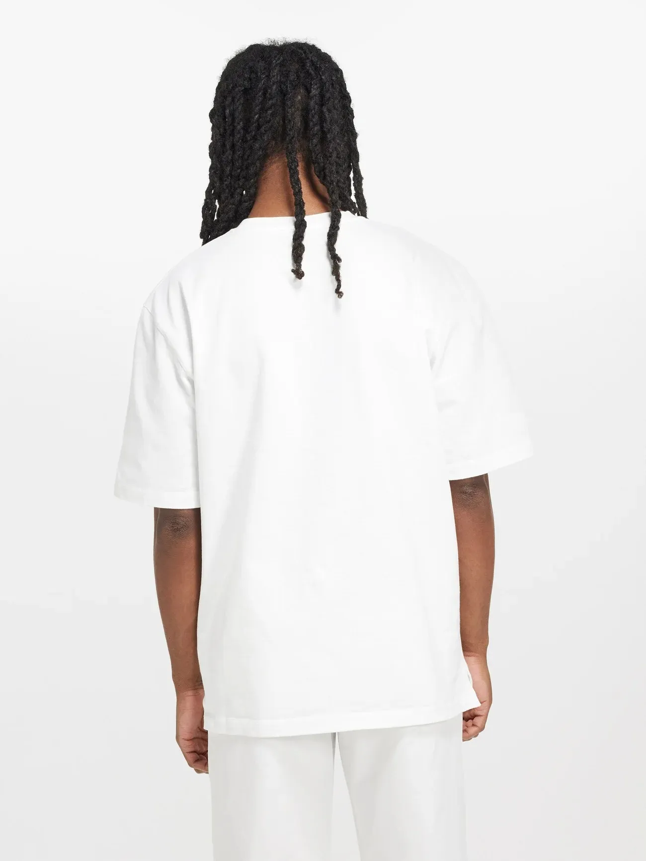 MARNI  |White bio cotton oversized T-shirt with Marni patches