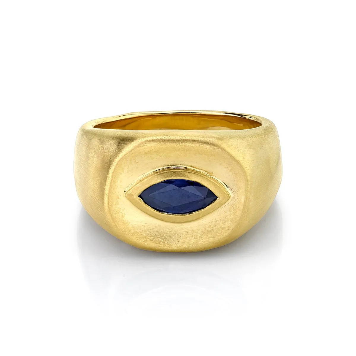 Marquise Sapphire Eye Ring for Men